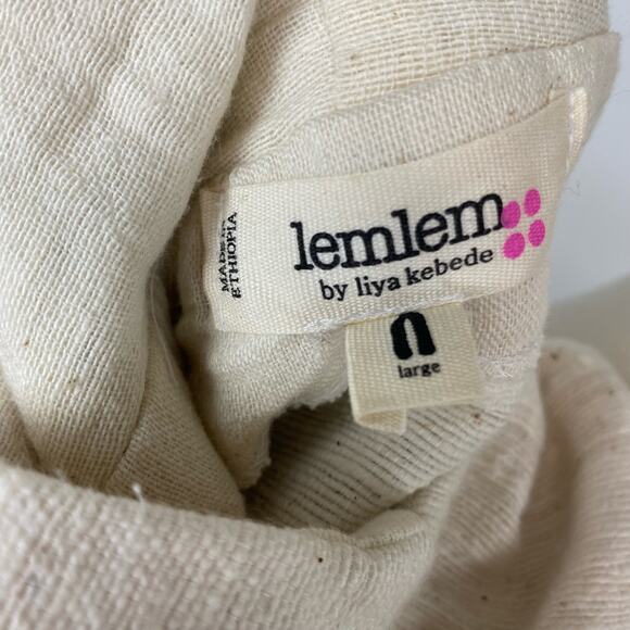 LemLem Gray Striped Debizaza Hooded Poncho Large NEW - Picture 13 of 14